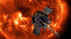 Artist’s concept of the Parker Solar Probe spacecraft approaching the sun. Launching in 2018, Parker Solar Probe will provide new data on solar activity and make critical contributions to our ability to forecast major space-weather events that impact life on Earth